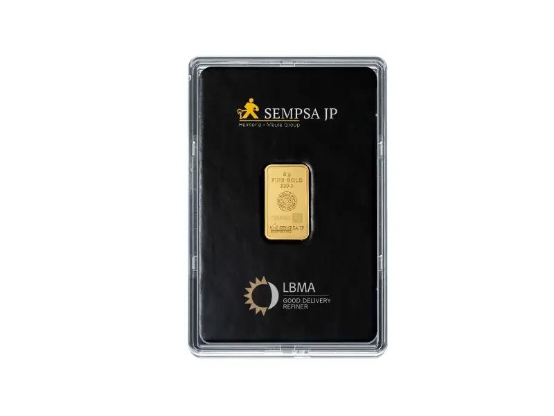 Lingote de oro 5 g SEMPSA — distribuido por Oro Express
